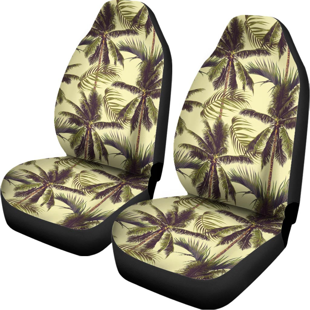 Vintage Palm Tree Pattern Print Universal Fit Car Seat Covers