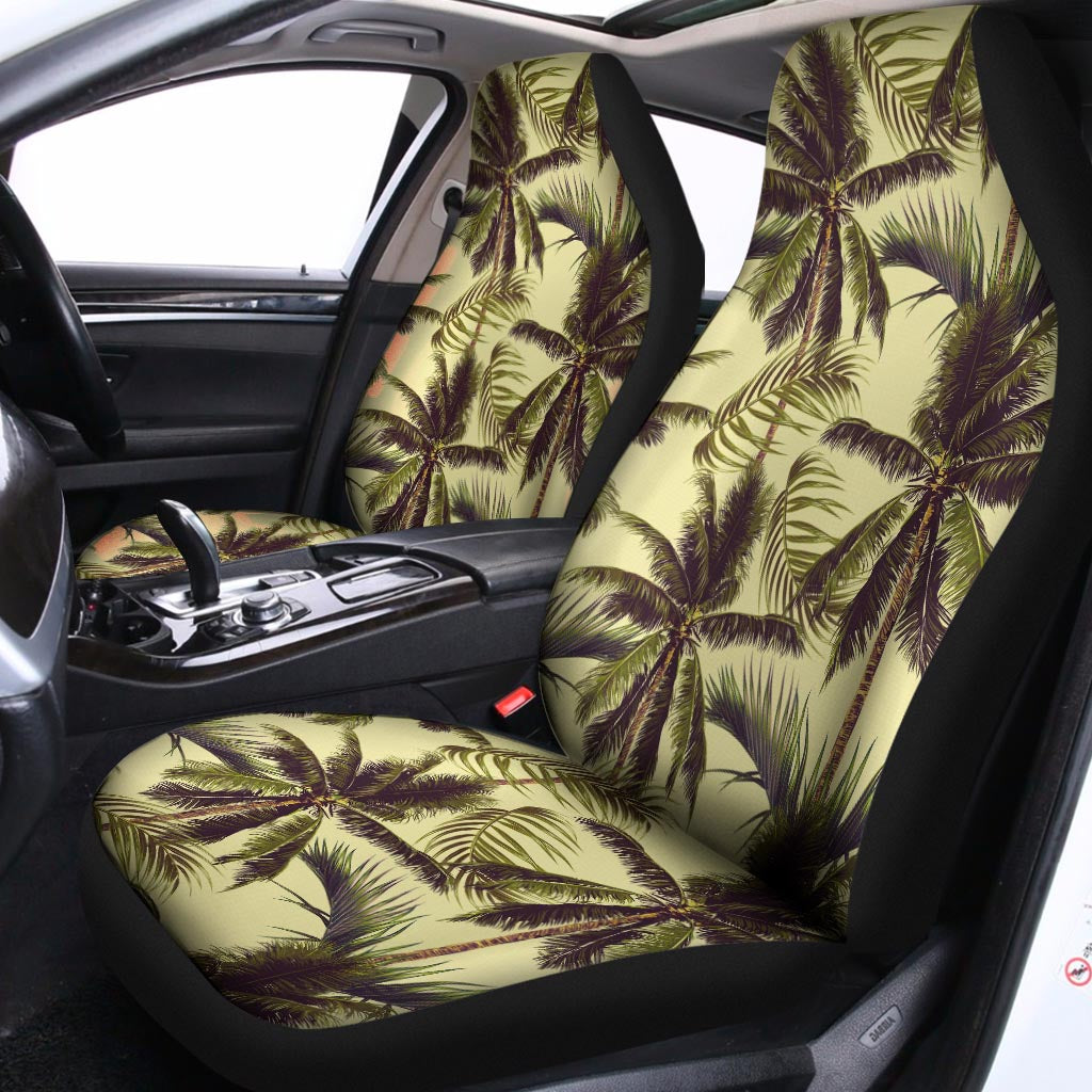Vintage Palm Tree Pattern Print Universal Fit Car Seat Covers