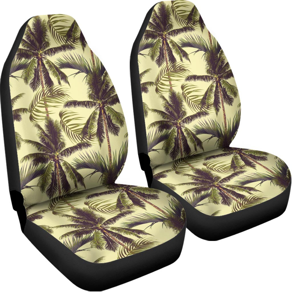 Vintage Palm Tree Pattern Print Universal Fit Car Seat Covers