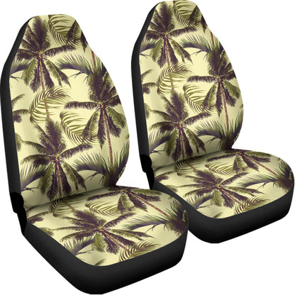 Vintage Palm Tree Pattern Print Universal Fit Car Seat Covers