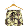 Vintage Palm Tree Pattern Print Women's Shorts