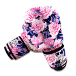 Vintage Pink Peony Floral Print Boxing Gloves