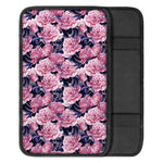 Vintage Pink Peony Floral Print Car Center Console Cover