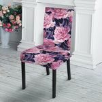 Vintage Pink Peony Floral Print Dining Chair Slipcover