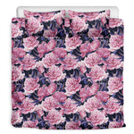 Vintage Pink Peony Floral Print Duvet Cover Bedding Set