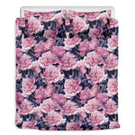 Vintage Pink Peony Floral Print Duvet Cover Bedding Set