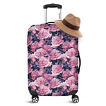 Vintage Pink Peony Floral Print Luggage Cover