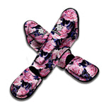 Vintage Pink Peony Floral Print Muay Thai Shin Guard