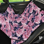 Vintage Pink Peony Floral Print Pet Car Back Seat Cover