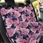 Vintage Pink Peony Floral Print Pet Car Back Seat Cover
