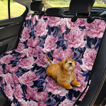 Vintage Pink Peony Floral Print Pet Car Back Seat Cover