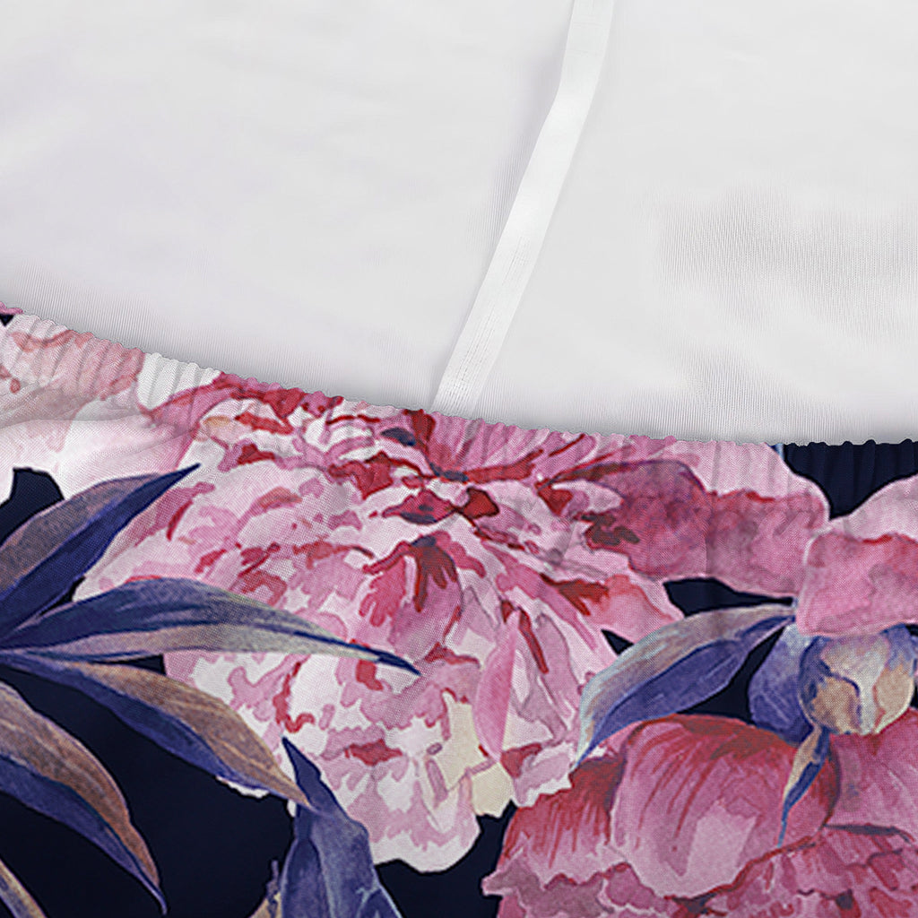 Vintage Pink Peony Floral Print Sofa Cover