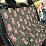 Vintage Pink Pig Pattern Print Pet Car Back Seat Cover