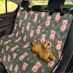 Vintage Pink Pig Pattern Print Pet Car Back Seat Cover