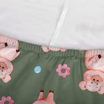 Vintage Pink Pig Pattern Print Sofa Cover