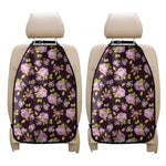 Vintage Pink Rose Floral Pattern Print Car Seat Organizers