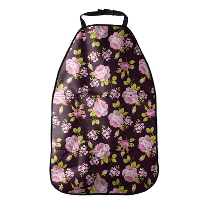 Vintage Pink Rose Floral Pattern Print Car Seat Organizers