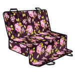 Vintage Pink Rose Floral Pattern Print Pet Car Back Seat Cover