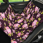 Vintage Pink Rose Floral Pattern Print Pet Car Back Seat Cover