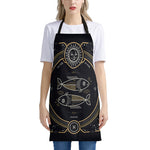 Vintage Pisces Zodiac Sign Print Apron