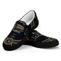 Vintage Pisces Zodiac Sign Print Black Slip On Sneakers