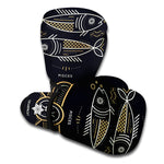 Vintage Pisces Zodiac Sign Print Boxing Gloves