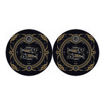 Vintage Pisces Zodiac Sign Print Car Coasters