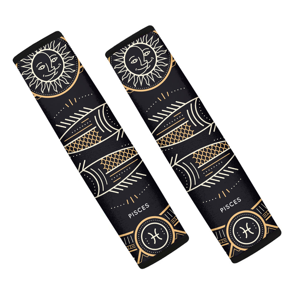 Vintage Pisces Zodiac Sign Print Car Seat Belt Covers