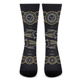 Vintage Pisces Zodiac Sign Print Crew Socks