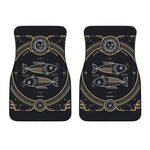 Vintage Pisces Zodiac Sign Print Front Car Floor Mats