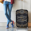 Vintage Pisces Zodiac Sign Print Luggage Cover