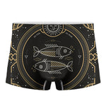 Vintage Pisces Zodiac Sign Print Men's Boxer Briefs