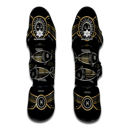 Vintage Pisces Zodiac Sign Print Muay Thai Shin Guard