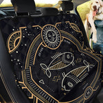 Vintage Pisces Zodiac Sign Print Pet Car Back Seat Cover