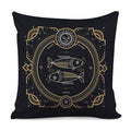Vintage Pisces Zodiac Sign Print Pillow Cover