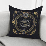 Vintage Pisces Zodiac Sign Print Pillow Cover