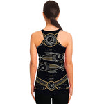 Vintage Pisces Zodiac Sign Print Women's Racerback Tank Top