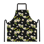 Vintage Plumeria Flower Pattern Print Apron