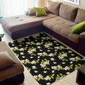 Vintage Plumeria Flower Pattern Print Floor Mat