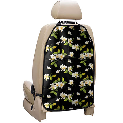 Vintage Plumeria Flower Pattern Print Car Seat Organizers