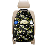 Vintage Plumeria Flower Pattern Print Car Seat Organizers