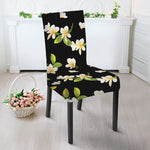 Vintage Plumeria Flower Pattern Print Dining Chair Slipcover