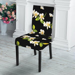Vintage Plumeria Flower Pattern Print Dining Chair Slipcover