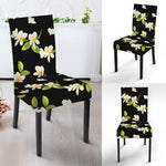 Vintage Plumeria Flower Pattern Print Dining Chair Slipcover