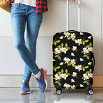 Vintage Plumeria Flower Pattern Print Luggage Cover