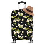 Vintage Plumeria Flower Pattern Print Luggage Cover