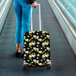 Vintage Plumeria Flower Pattern Print Luggage Cover