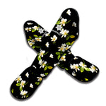 Vintage Plumeria Flower Pattern Print Muay Thai Shin Guard