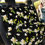 Vintage Plumeria Flower Pattern Print Pet Car Back Seat Cover