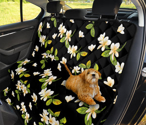 Vintage Plumeria Flower Pattern Print Pet Car Back Seat Cover